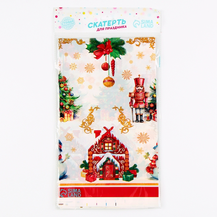 Скатерть новогодняя одноразовая &laquo;Снеговик&raquo;, 180х137 см