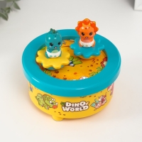 Сувенир музыкальный механический магнитный "Динозавры" 12,2х12,2х11,5 см