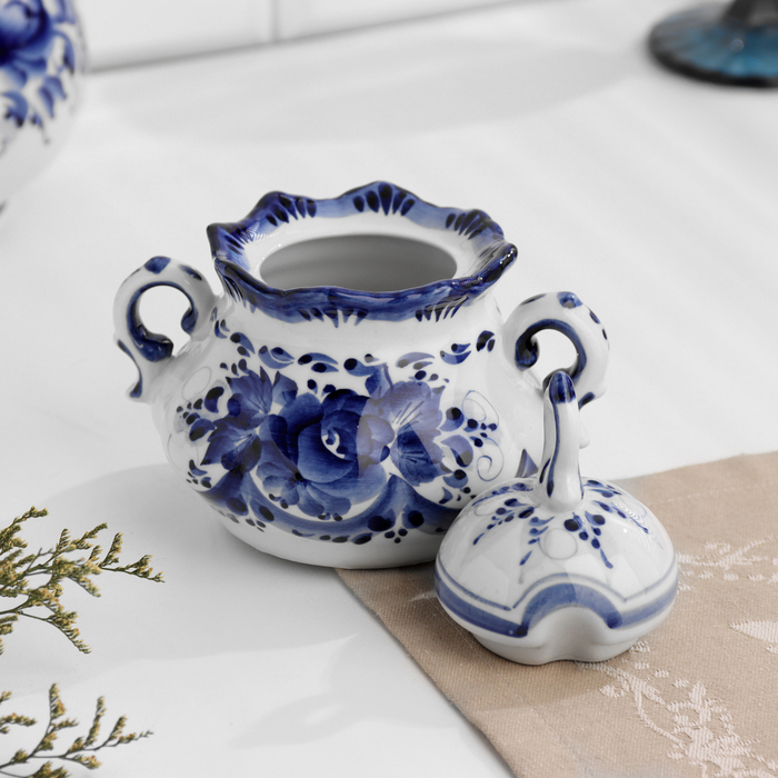 Сахарница &laquo;Анимон&raquo;, 7&times;7&times;14 см, гжель