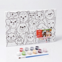 Картина по номерам для детей &laquo;Щенки-друзья&raquo;, 20 х 30 см