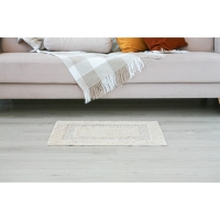 Коврик для дома Доляна &laquo;Листья&raquo;, 50&times;80 см, цвет бежевый