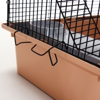 Клетка для грызунов "Пижон" №11, 4 этажа, разборная, 42 х 30 х 65 см (+2 домика,2 колеса,миска), беж