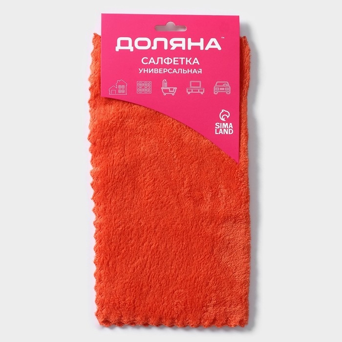 Салфетка для уборки Доляна, микрофибра, влаговпитывающая, 30&times;30 см, цвет МИКС
