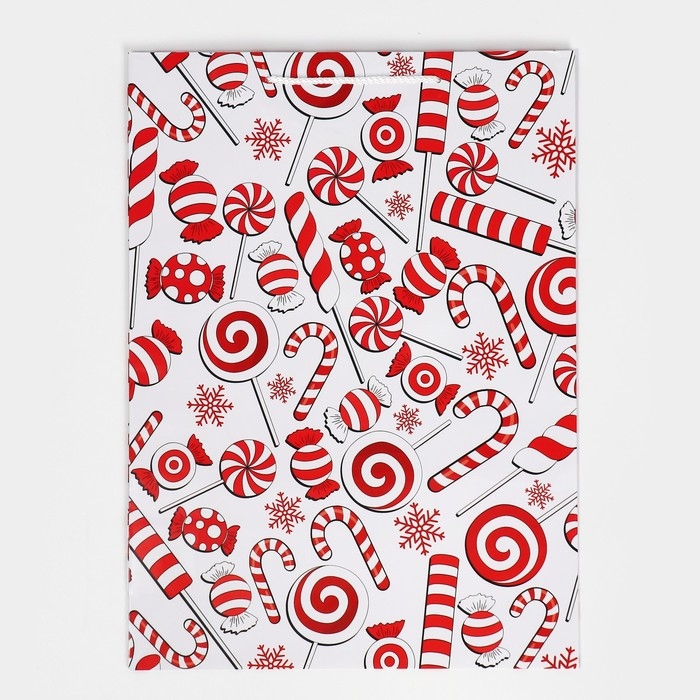 Пакет подарочный новогодний ламинированный &laquo;Сладости&raquo;, L 28 х 38 х 9 см