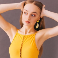 Серьги пластик &laquo;Вивьен&raquo; лимоны, цвет жёлто-белый