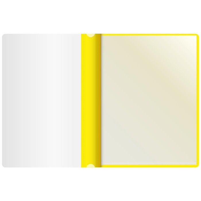 Папка с 10 вкладышами А4, 160 мкм, Calligrata, с перфорацией, жёлтая
