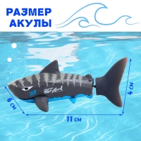 Акула &laquo;Белая&raquo;, радиоуправляемая, плавает, работает от аккумулятора, цвет серый