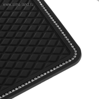 Коврик противоскользящий, стразы, 30&times;14 см, черный