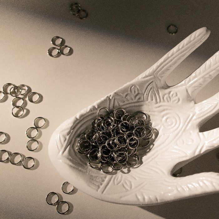 Кольцо соединительное 1&times;7 мм (набор 50 г, &plusmn; 410 шт.) СМ-982, цвет серебро