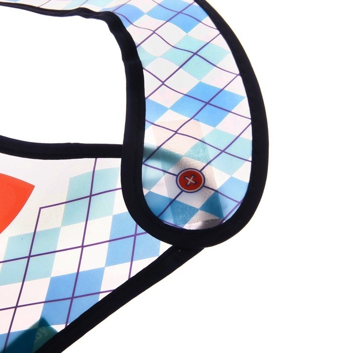 Нагрудник для кормления &laquo;Джентльмен&raquo; непромокаемый на липучке, с карманом