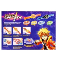 Набор волчков с мечом ULTRA SPIN &laquo;Сражение гладиаторов&raquo;, 4 волчка, 2 устройства запуска, арена