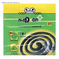 Спирали от комаров "Nadzor", черные, 10 шт