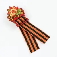 Значок деревянный с георгиевской лентой на 9 мая &laquo;Орден&raquo;, 4.5&times;6.3 см