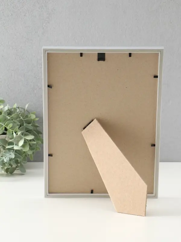 Фоторамка "Гамма" 21х30 см,  с подножкой, набор 3 шт, (пластиковый экран), серебро