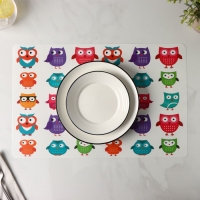 Салфетка сервировочная на стол &laquo;Совы&raquo;, 42&times;27 см