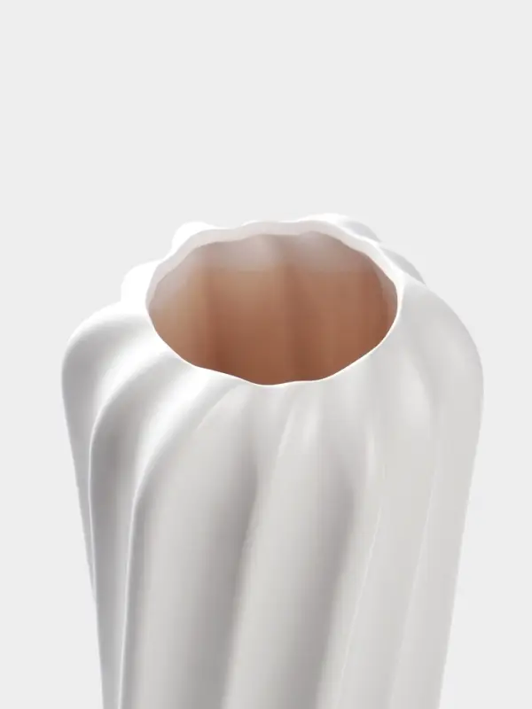 Ваза напольная керамика "Бласио" 58х14 см, белый