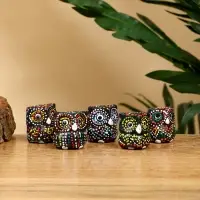 Набор сувенирный "Совушки" дерево Албезия (5 штук), 3 см