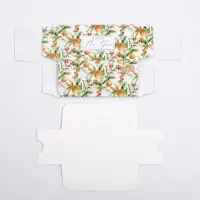 Коробочка для макарун &laquo;Новогодняя посылка&raquo; 12 х 5,5 х 5,5 см.