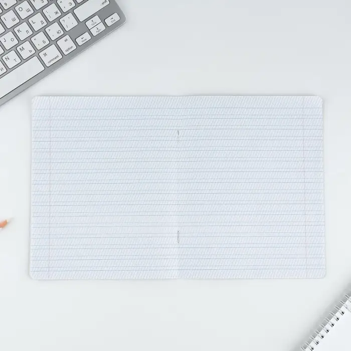 Тетрадь 12 листов в частую косую линейку, А5, на скрепке, блок №1 &laquo;Минимализм&raquo; МИКС