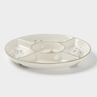 Менажница Доляна "Зайка" цвет белый  5 ячеек 25,5х3 см