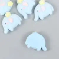 Декор для творчества бархатное напыление "Слонёнок со звёздочкой" 0,6х1,7х2,3 см