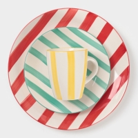 Тарелка Доляна "Райе" 19см, 19,5х2, цвет зеленый