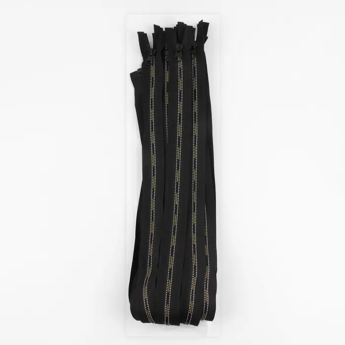 Молния &laquo;Трактор&raquo;, №5, разъёмная, замок автомат, 80 см, чёрная, белая, жёлтая