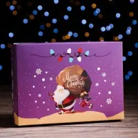 Подарочная коробка сборная &laquo;Новогодний волшебник&raquo;, 21&times;15&times;5.7 см