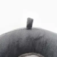 Подушка для путешествий бархатная формовая "Перезагрузка", серая