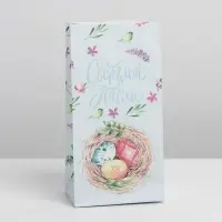 Пакет подарочный без ручек &laquo;Светлой Пасхи!&raquo;, 10&times;19.5&times;7 см