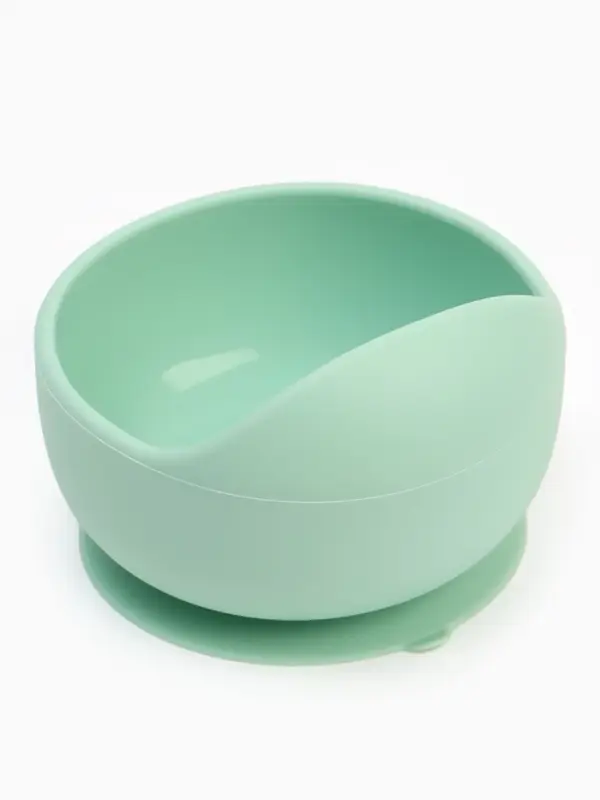 Тарелка детская на присоске и ложка, бирюзовый, Mum&Baby