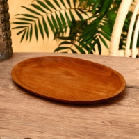 Блюдо 35х24х2 см, тиковое дерево