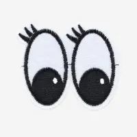 Термоаппликация &laquo;Глазки с ресницами&raquo;, 6&times;5 см, белая