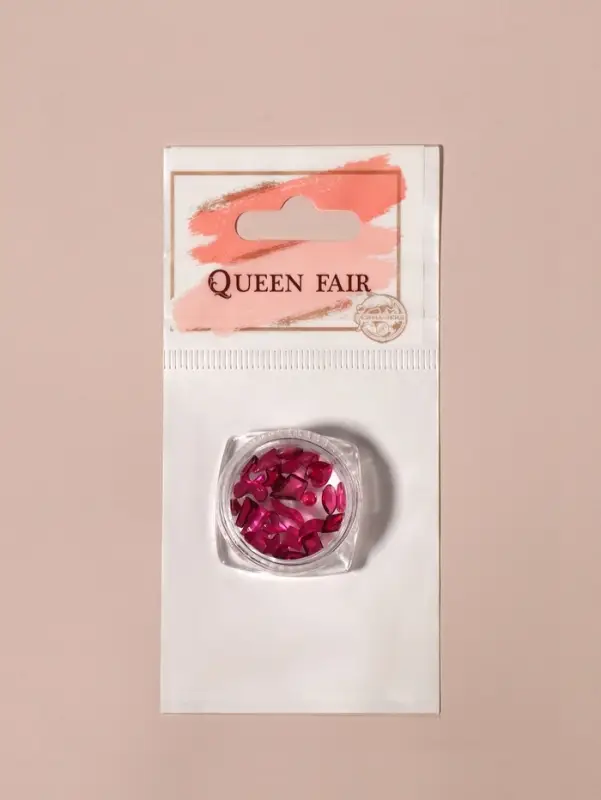 Фигурки для декора, объёмные, полупрозрачные, темно-розовые