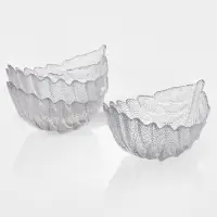 Набор салатников "Лист", 3 шт, р-р 1й шт 21,5х15,5х11 см