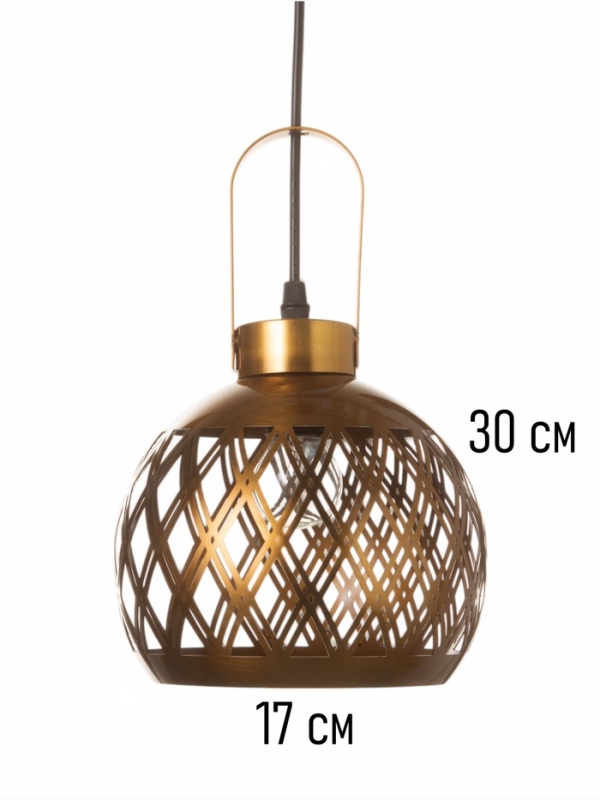 Светильник Paula 1х40Вт Е27 медь 20х20х25см