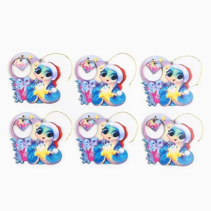 Елочная игрушка &laquo;Нежность&raquo; 6 шт., 8.8&times;8.7 см