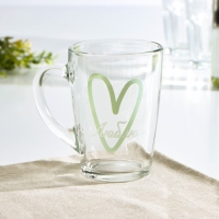 Кружка стеклянная &laquo;Капучино. Люблю&raquo;, 300 мл