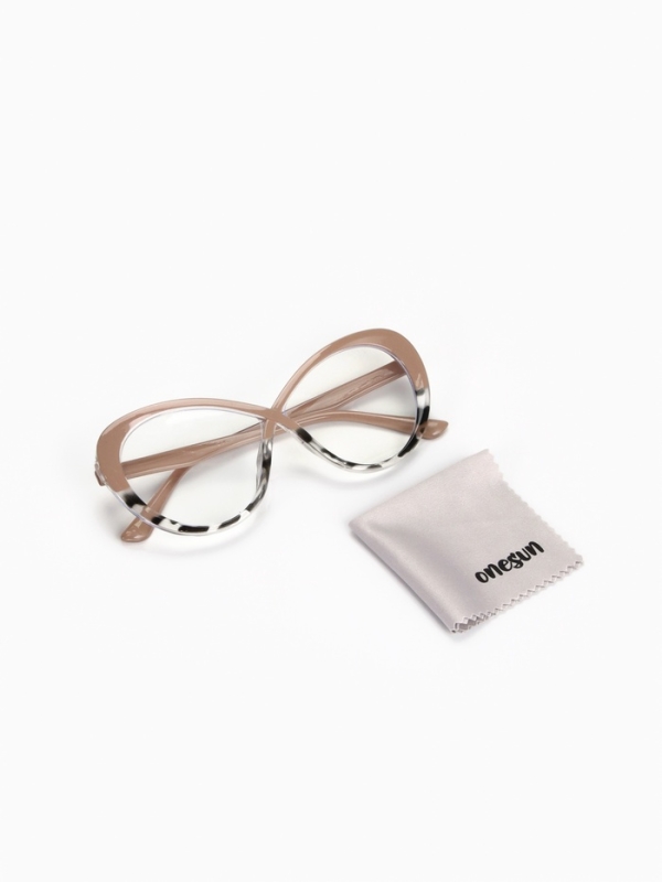 Очки прозрачные женские имиджевые, дужка 14.2 см, ширина 14.1 см, линза 5.4 х 6.9 см