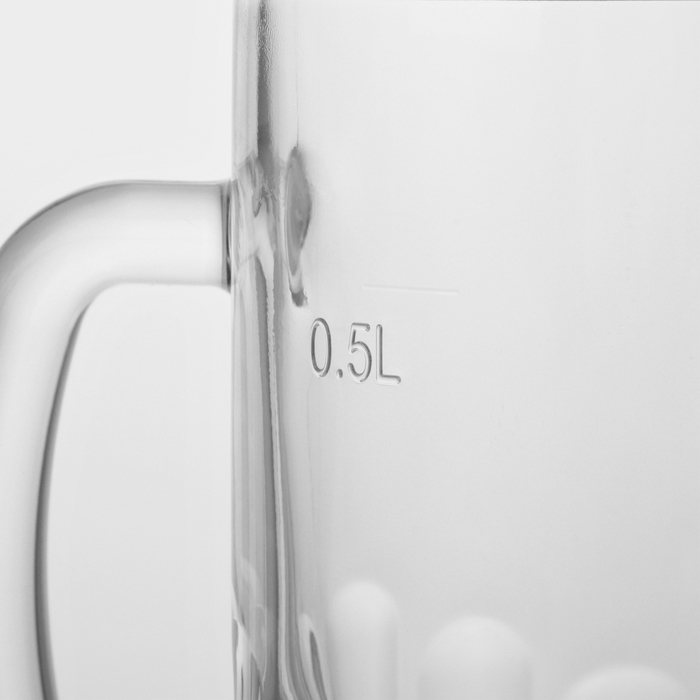 Кружка стеклянная для пива &laquo;Пит&raquo;, 500 мл