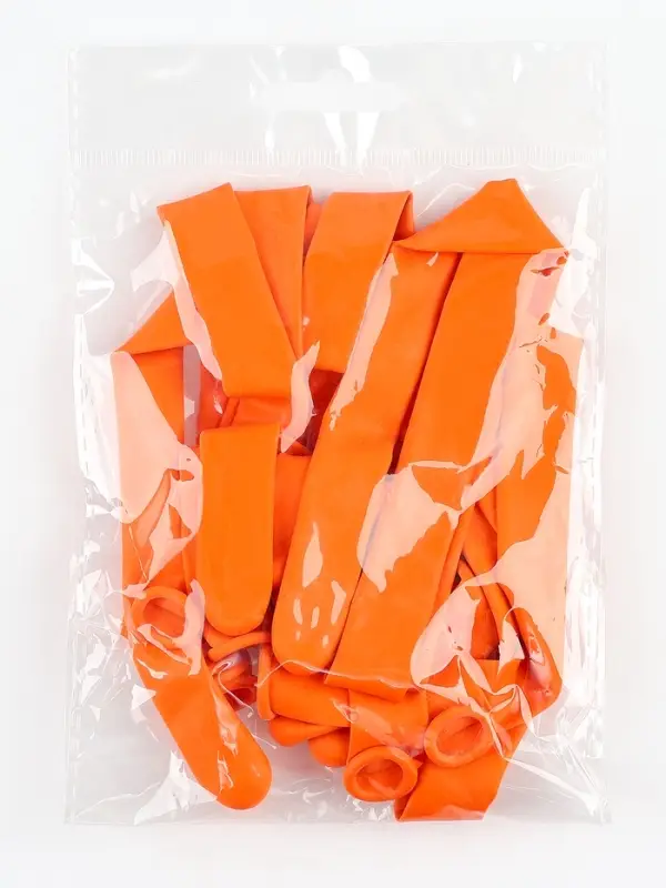 Воздушные шары для моделирования 125 см, d=7.5 см, 10 шт., оранжевые