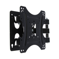 Кронштейн Luazon KrON-56, для ТВ, наклонно-поворотный, 14-42", 80-390 мм от стены, чёрный