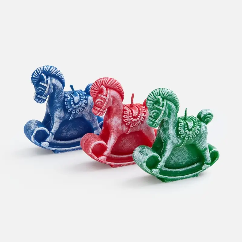 Свеча фигурная &laquo;Лошадка-качалка&raquo;, красная