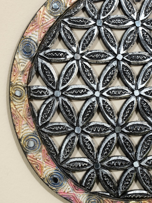 Панно резное МДФ "Цветы", 30х30х0,6 см