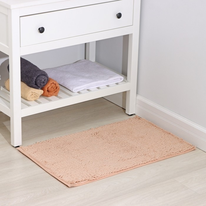 Коврик для дома Доляна &laquo;Букли длинные&raquo;, 50&times;80 см, цвет бежевый, длина букли 2 см