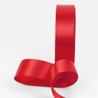 Лента атласная двухсторонняя №0250 25мм*25&plusmn;1м алый TR