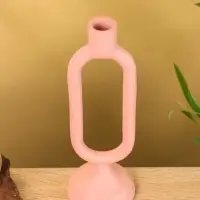 Подсвечник на 1 свечу "Пудровый" 8,5х,8,5х26 см