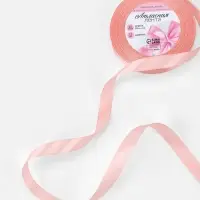 Лента атласная, 12 мм, 23&plusmn;1 м, цвет розовое золото