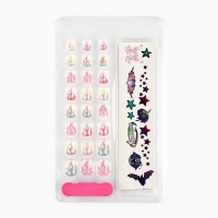 Накладные ногти детские с татуировками &laquo;Будь красоткой&raquo;, 24 шт