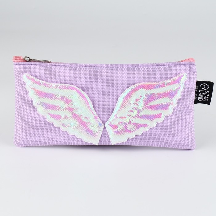 Пенал школьный текстильный &laquo;С крыльями&raquo;, 21&times;10 см